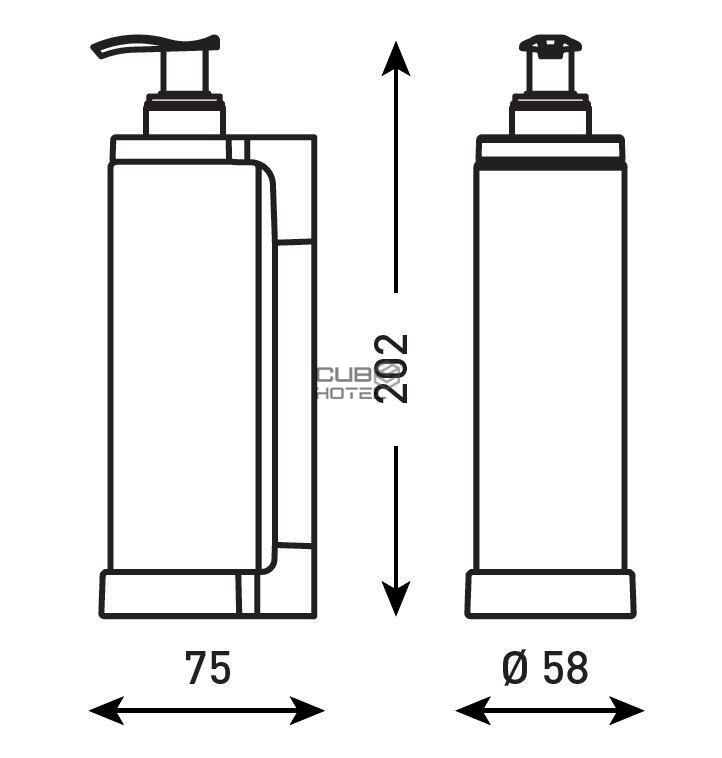 Dispensador de Jabón Blanco ISISS 300 ml para Jabón, Gel o Alcohol